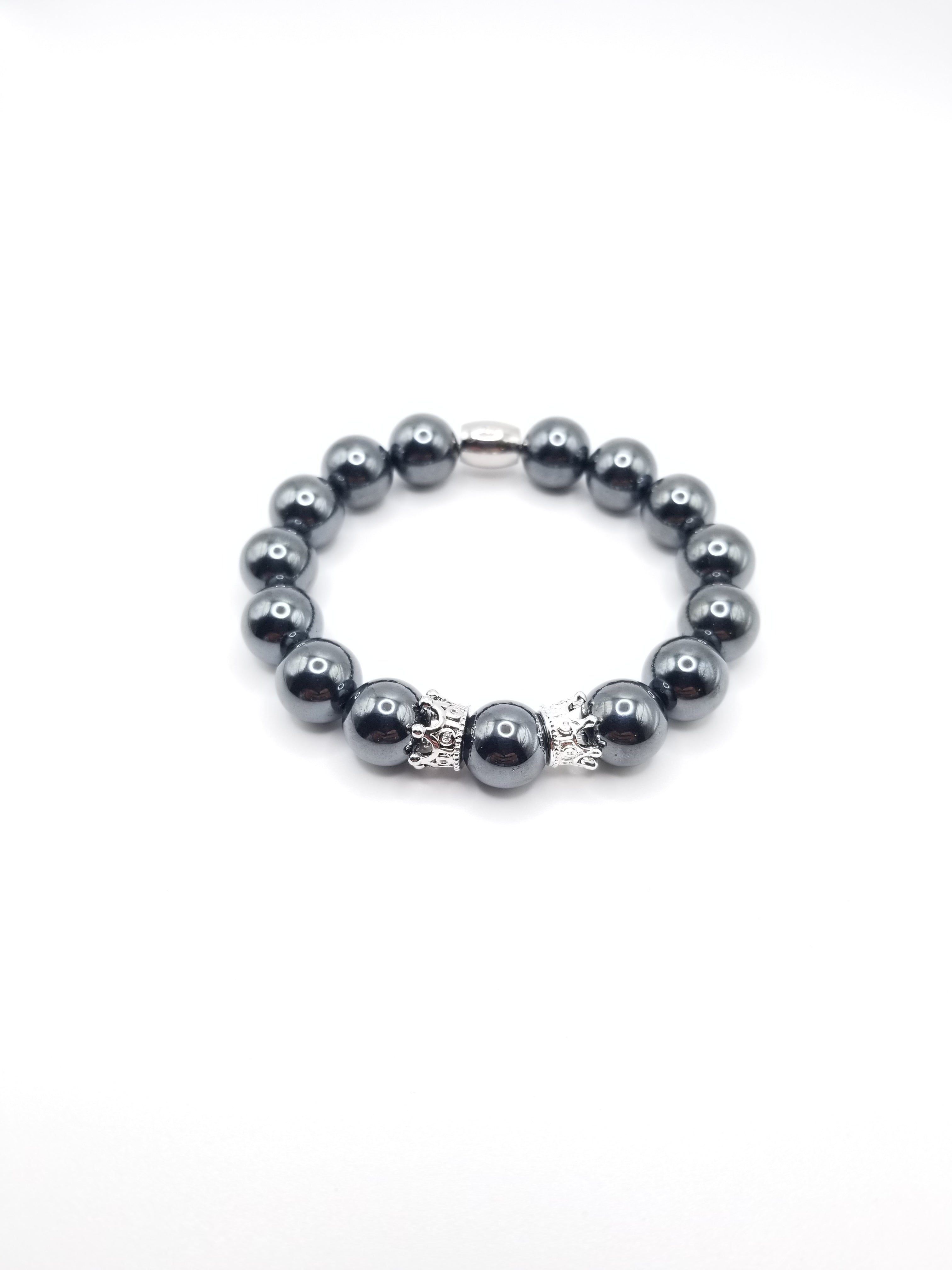 QUEEN Black Hematite Beaded Bracelet