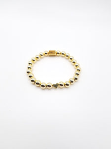 Gold-filled Beaded Bracelet with Heart Spacer