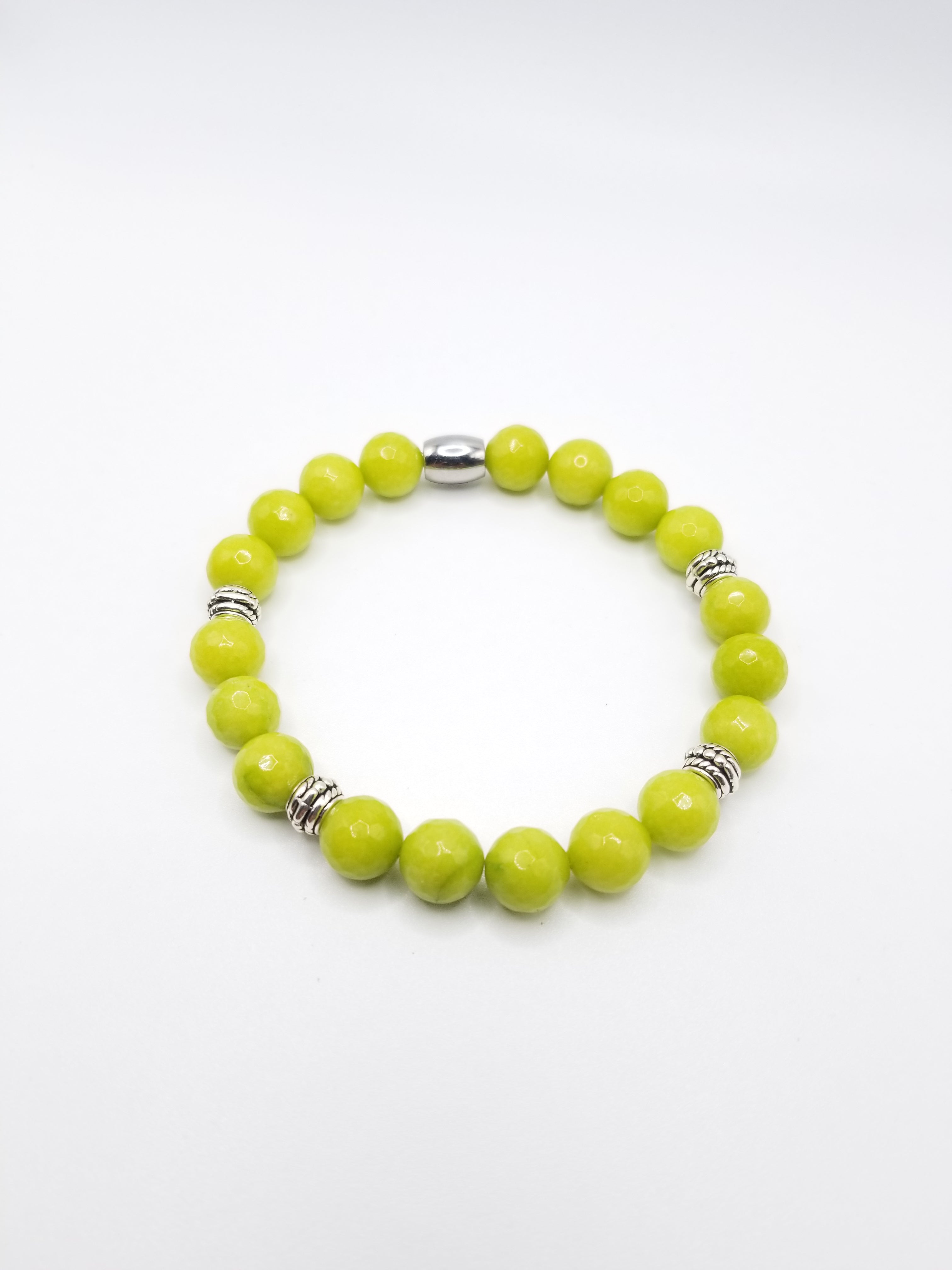 Apple Jade Beaded Bracelet