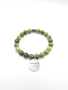 Green Jade Beaded Bracelet